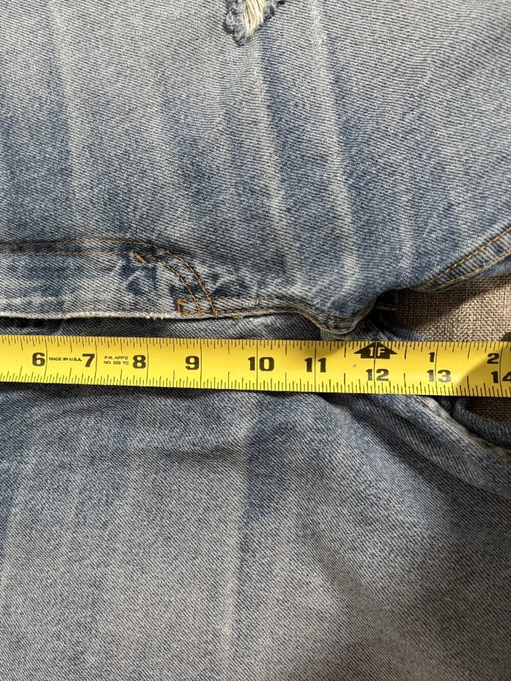 Vintage Levi's 517 Bootcut Denim Jeans Men's 36 x 32 Mid Rise Blue Distressed - Picture 9 of 15